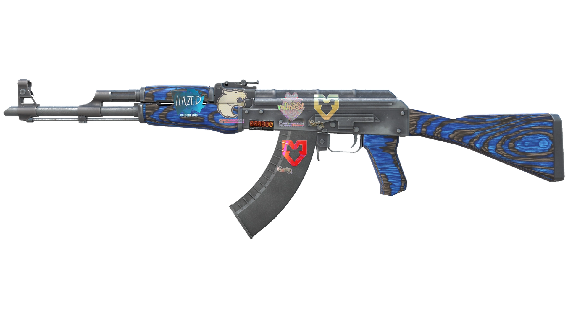 StatTrak™ AK-47 | Blue Laminate (Well-Worn)