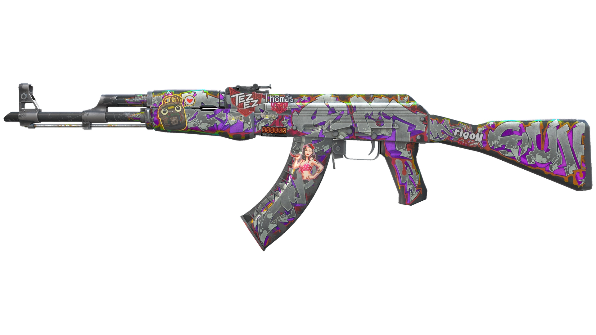 StatTrak™ AK-47 | Head Shot (Well-Worn)