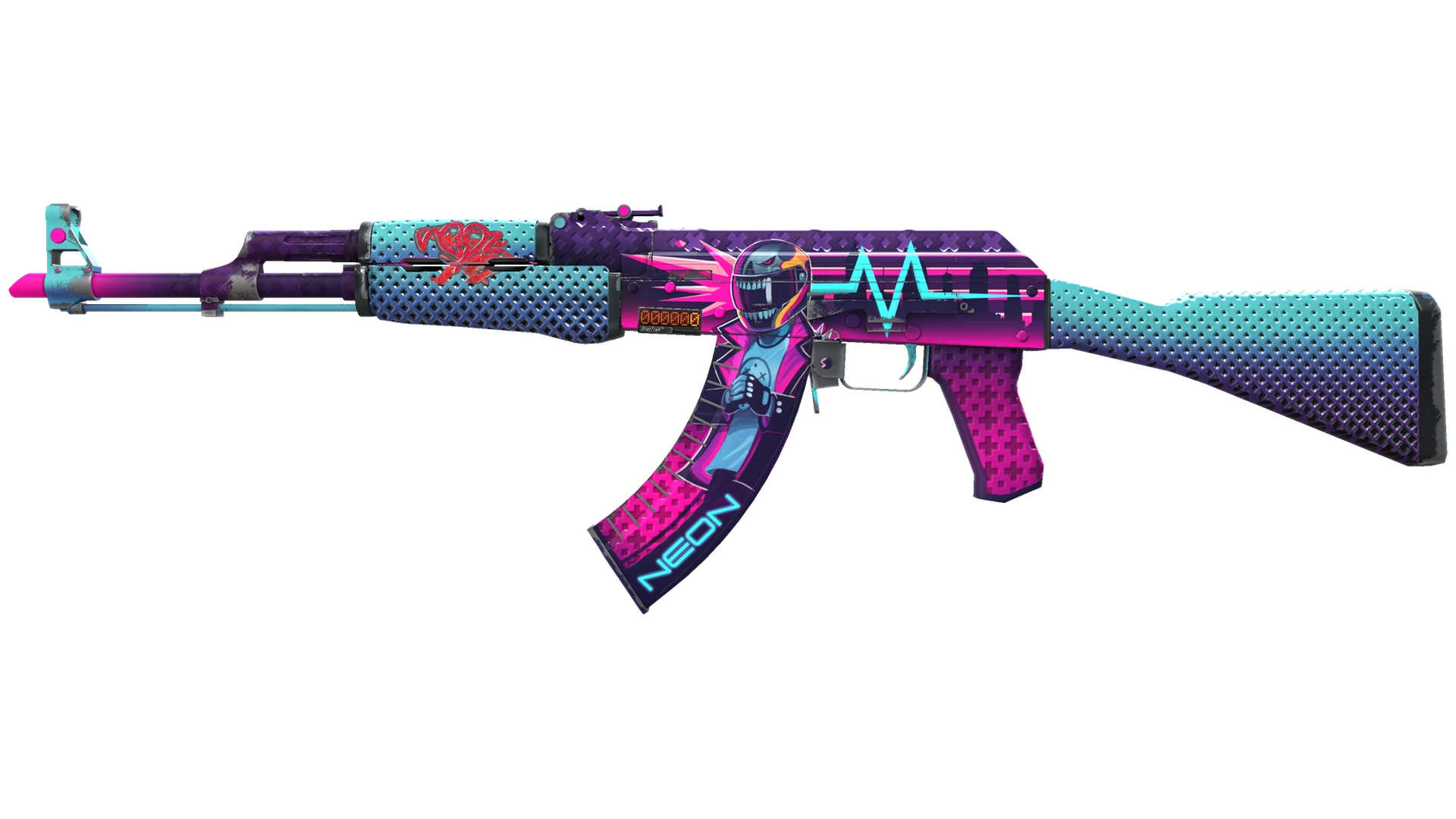 StatTrak™ AK-47 | Неоновый гонщик (После полевых испытаний)