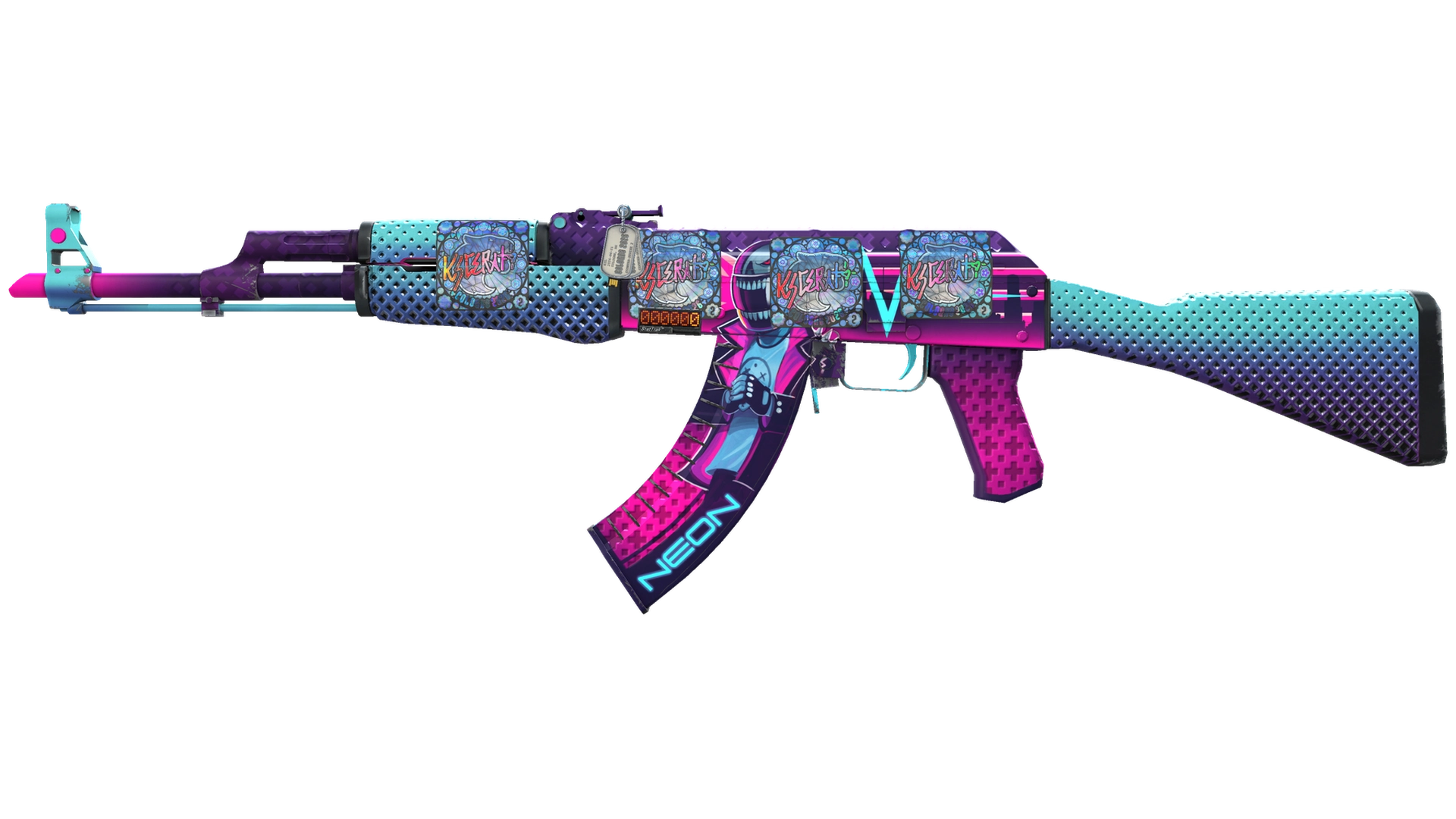 StatTrak™ AK-47 | Неоновый гонщик (Немного поношенное)