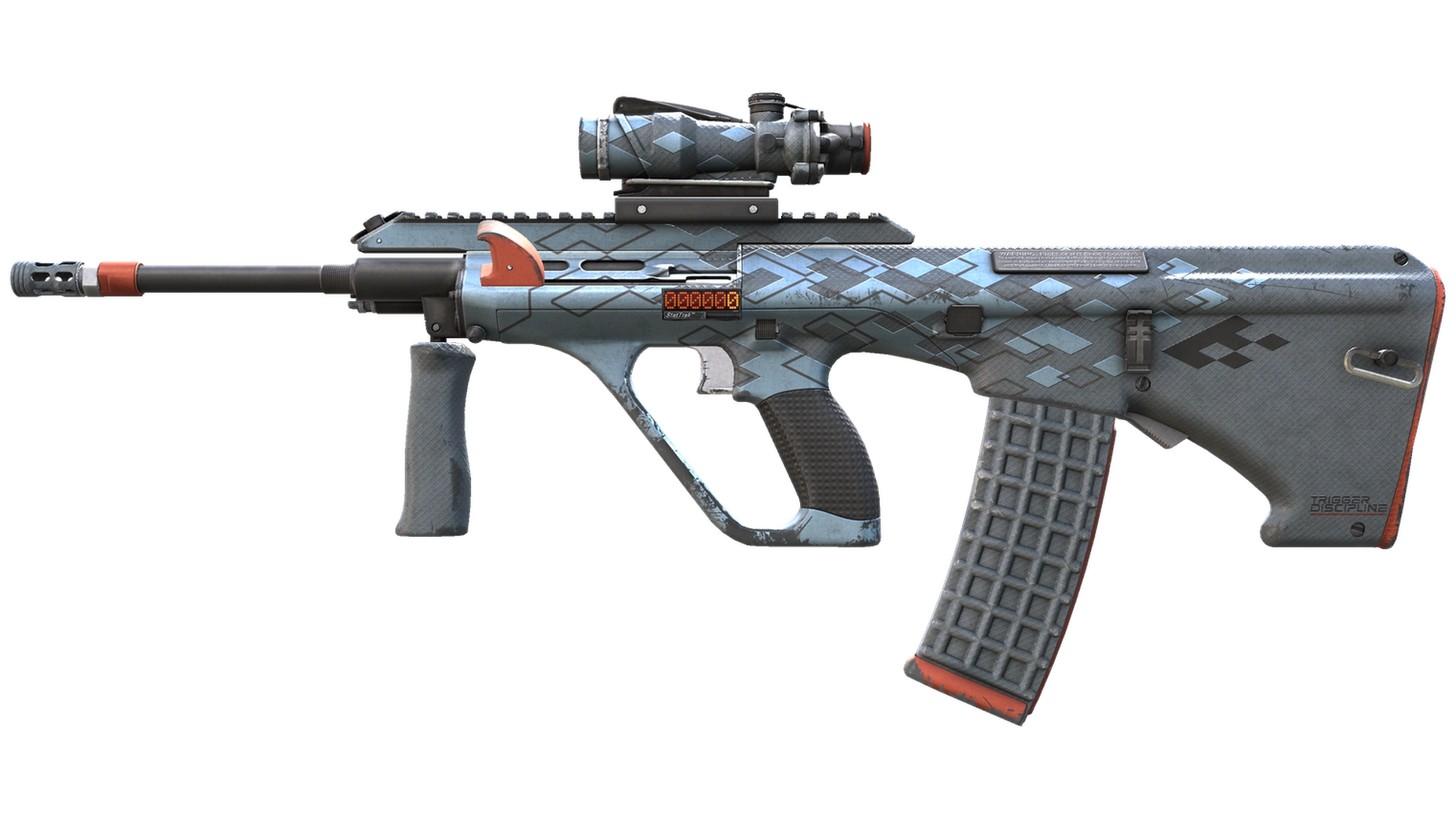 StatTrak™ AUG | Trigger Discipline (Well-Worn)