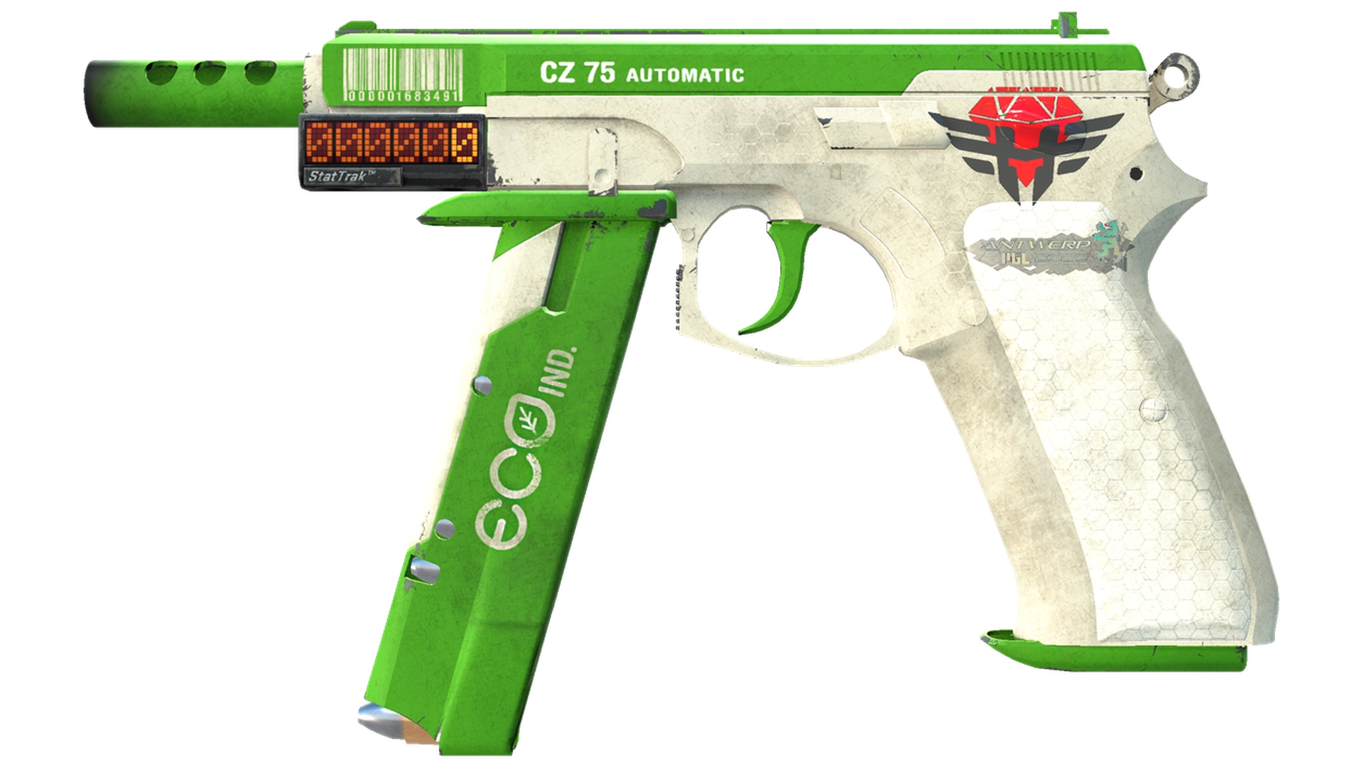 StatTrak™ CZ75-Auto | Eco (Well-Worn)