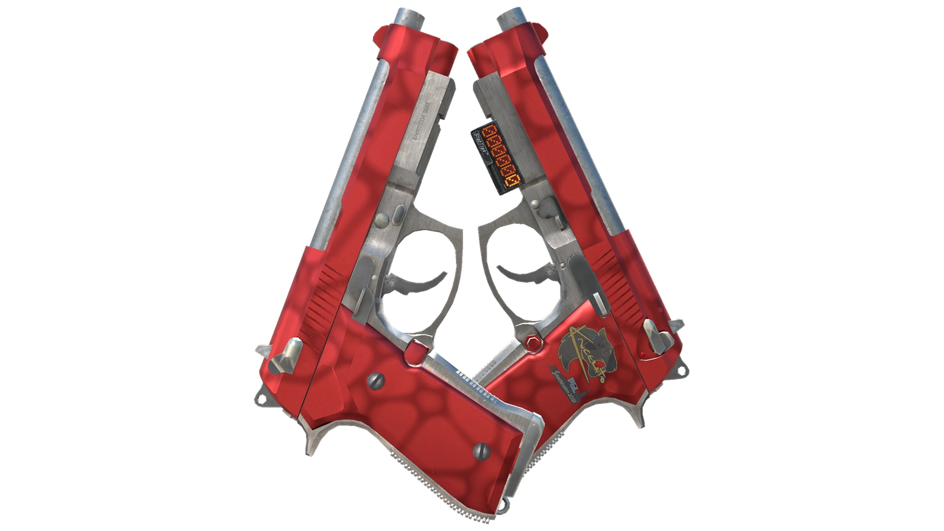 StatTrak™ Dual Berettas | Hemoglobin (Factory New)