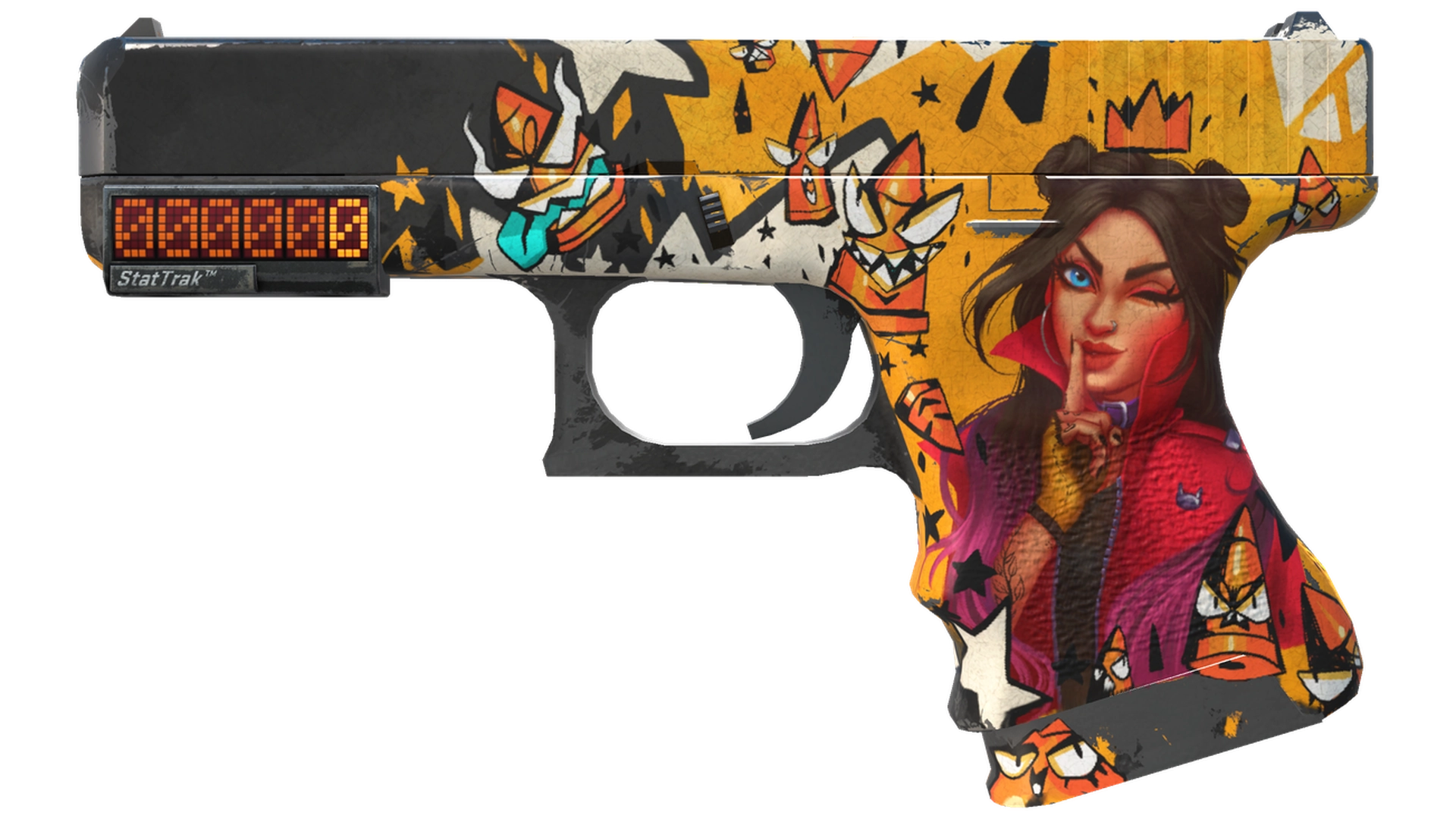 StatTrak™ Glock-18 | Bullet Queen (Well-Worn)
