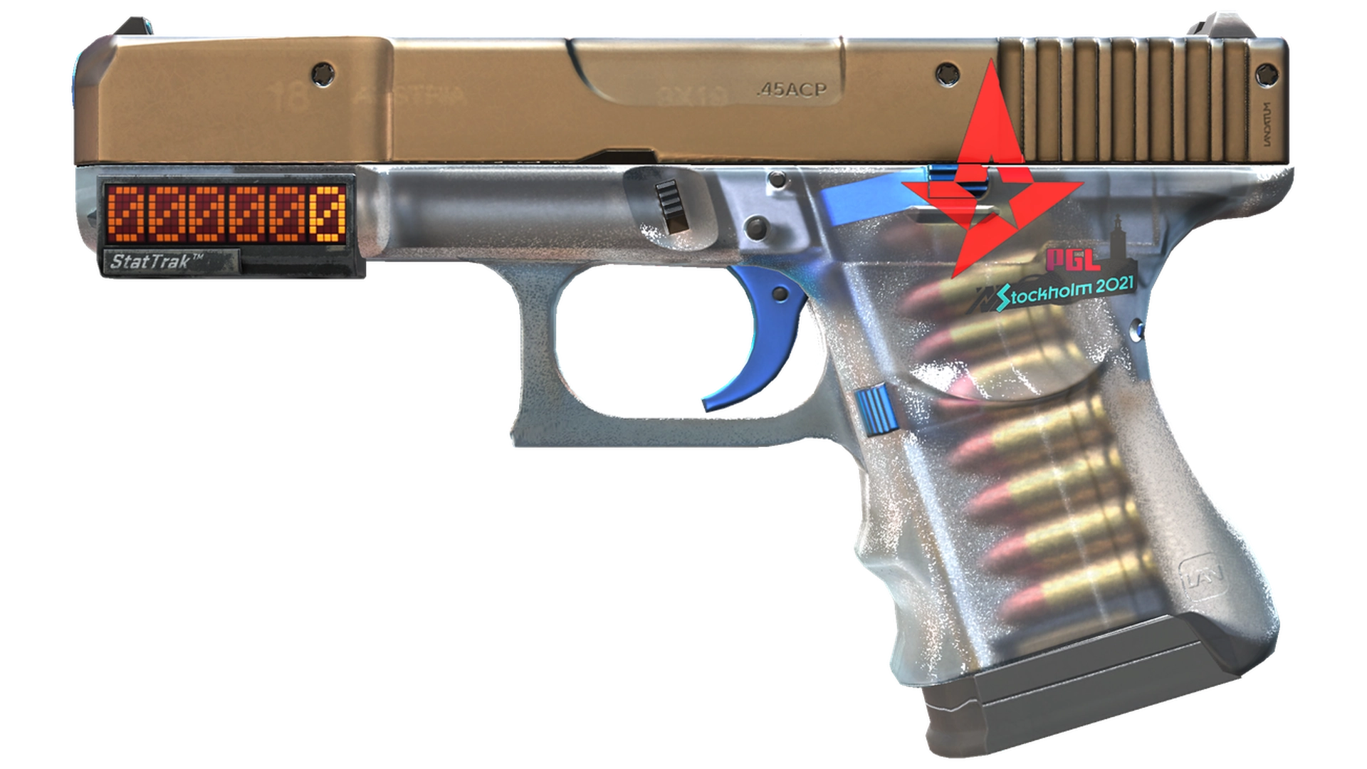 StatTrak™ Glock-18 | Прозрачный полимер (Прямо с завода)