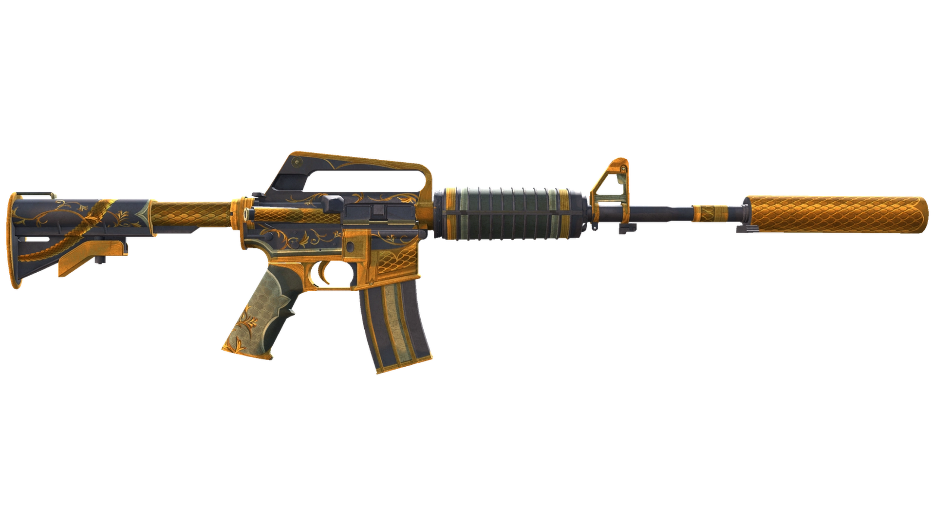 StatTrak™ M4A1-S | Golden Coil (Battle-Scarred)