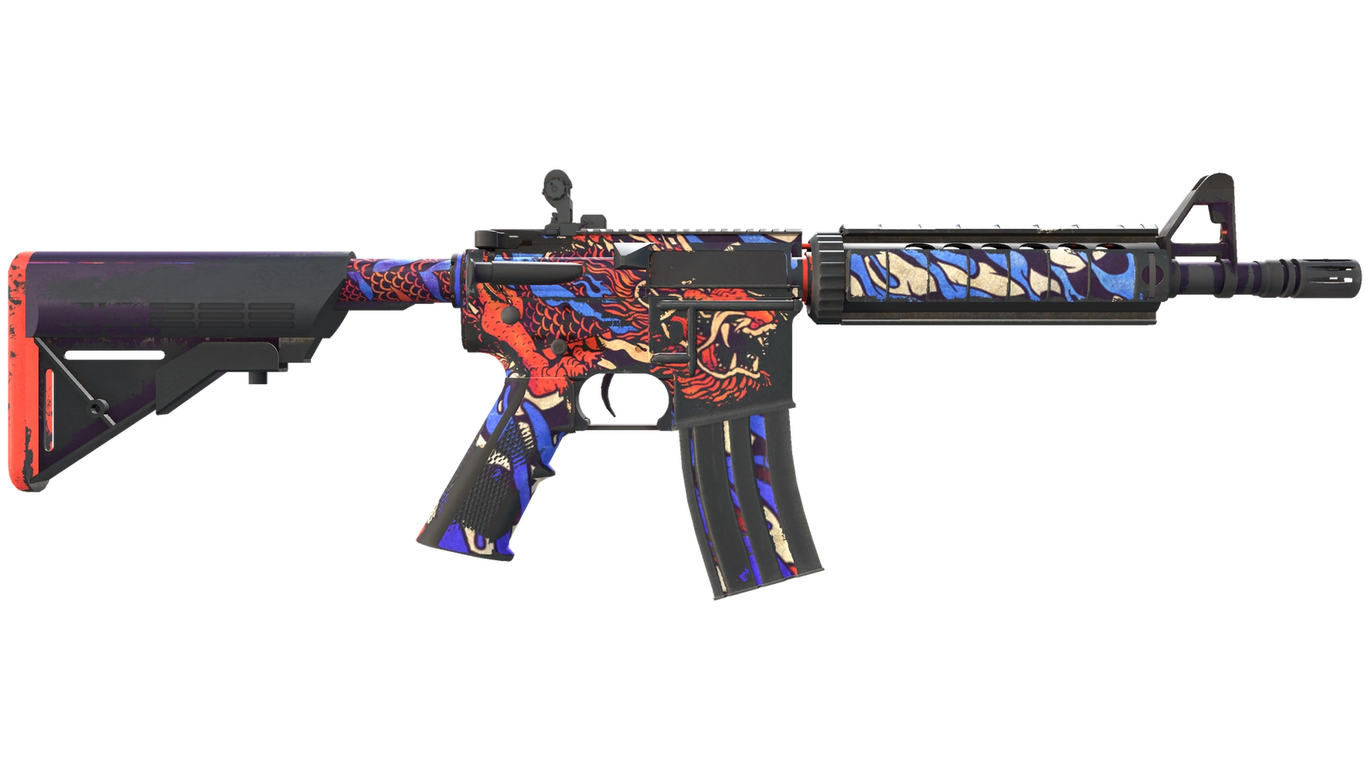 StatTrak™ M4A4 | 龍王 (Dragon King) (Battle-Scarred)