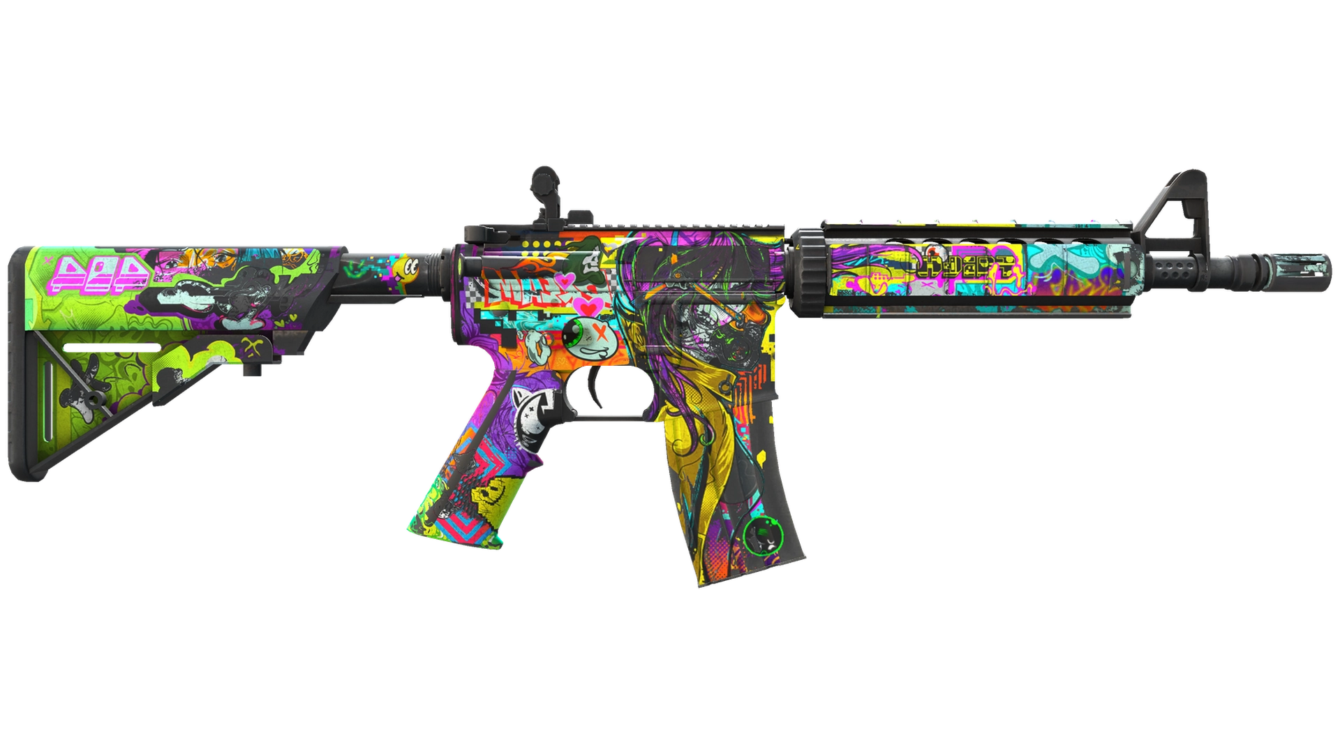 StatTrak™ M4A4 | In Living Color (Battle-Scarred)