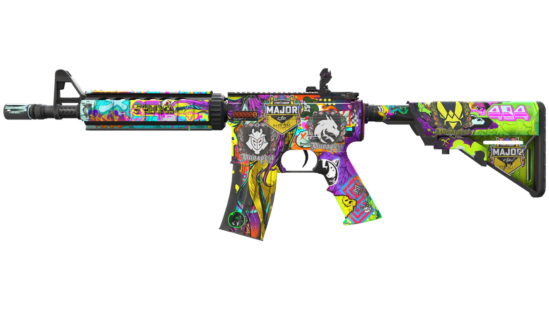 StatTrak™ M4A4 | In Living Color (Well-Worn)