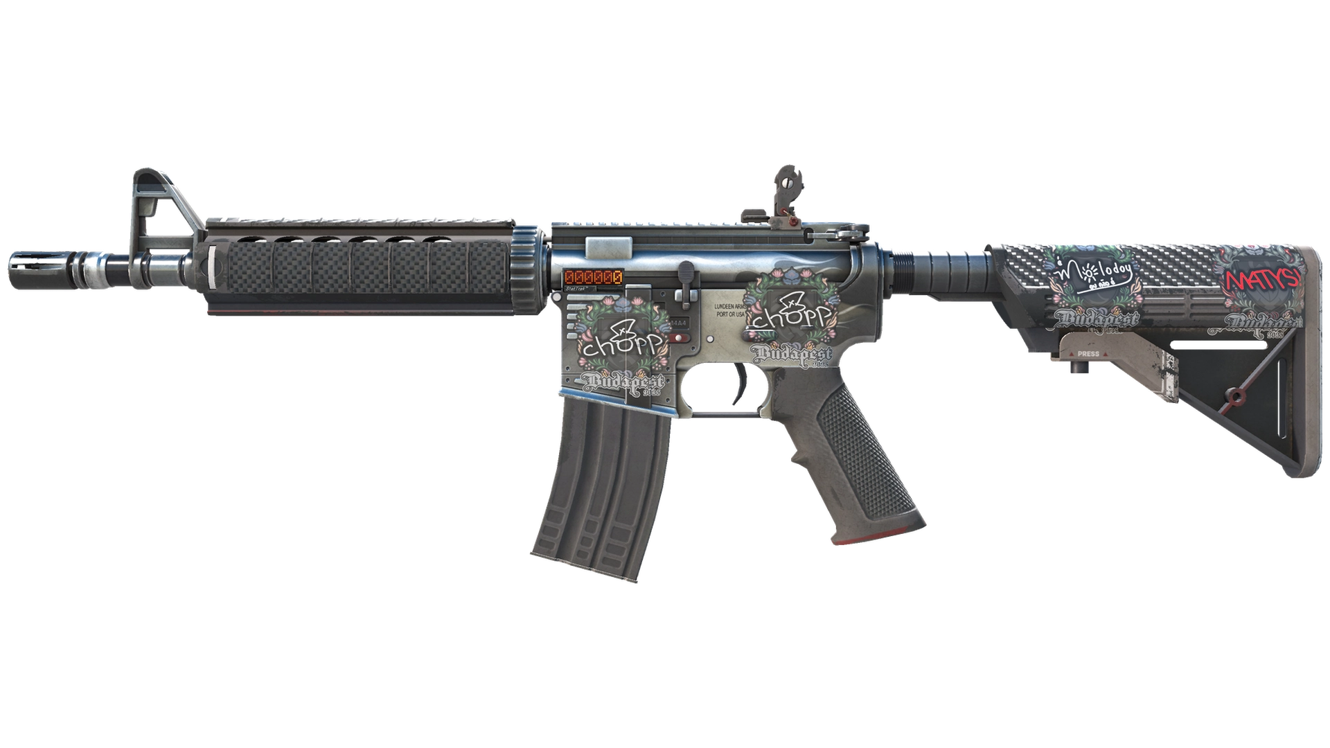 StatTrak™ M4A4 | Magnesium (Well-Worn)