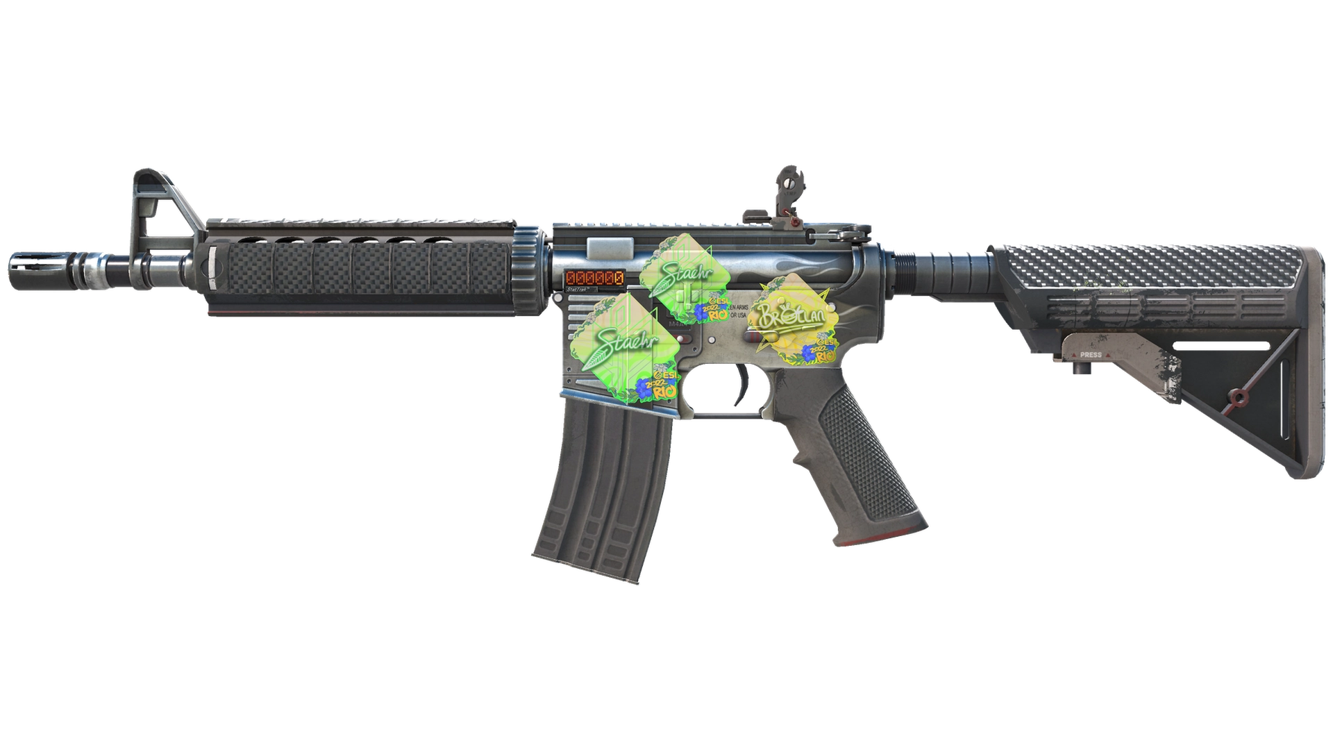 StatTrak™ M4A4 | Magnesium (Well-Worn)