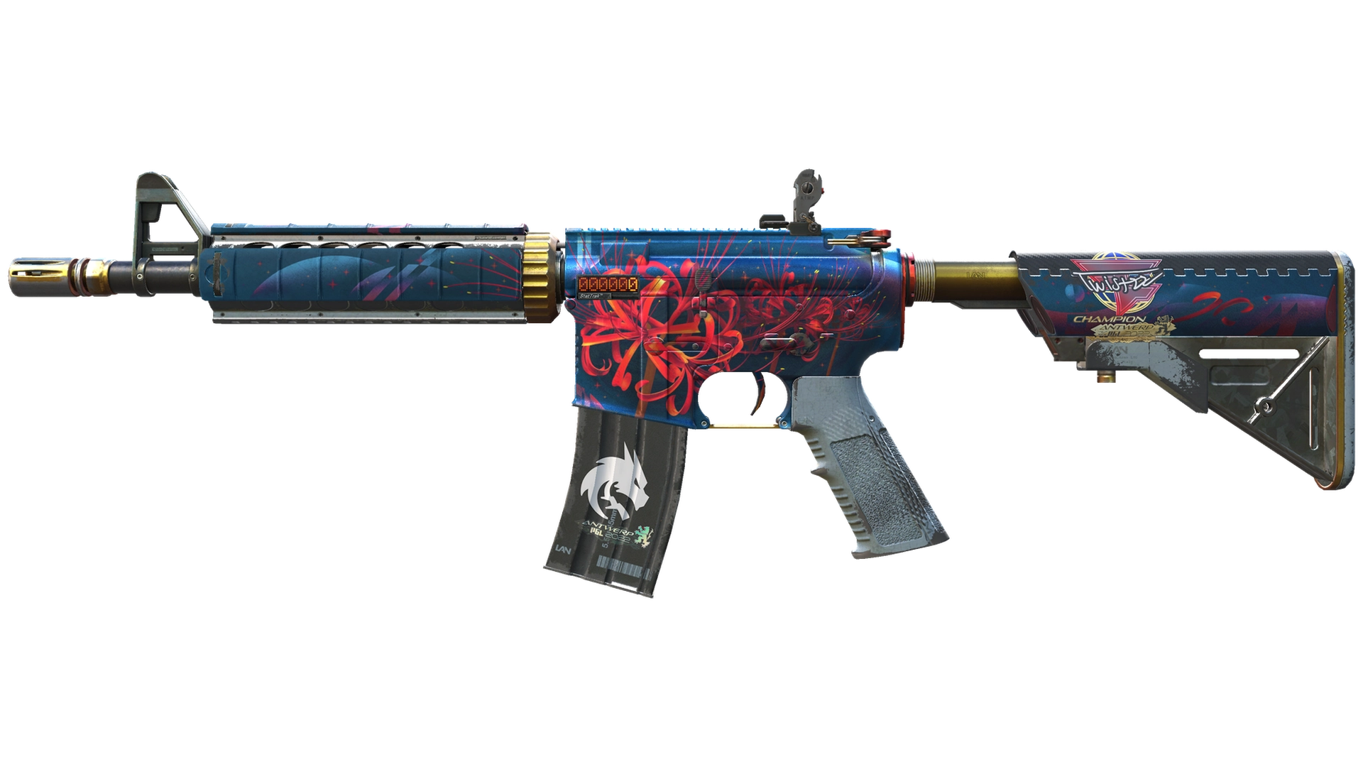 StatTrak™ M4A4 | Spider Lily (Well-Worn)