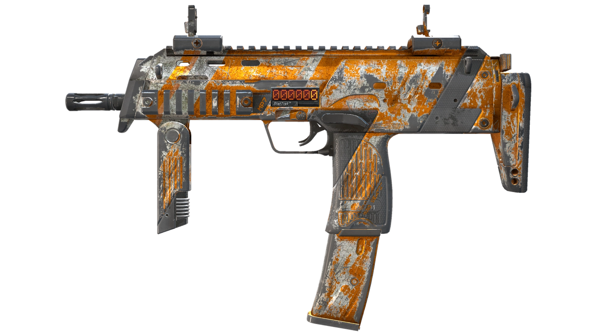 StatTrak™ MP7 | Amberline (Battle-Scarred)