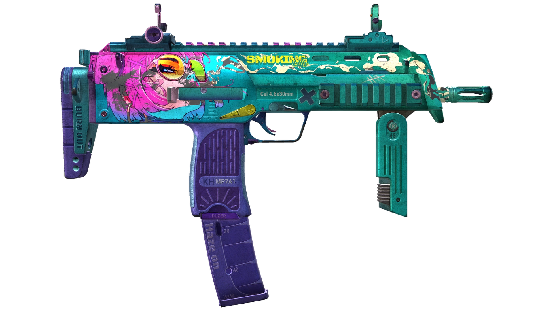 StatTrak™ MP7 | Smoking Kills (Battle-Scarred)