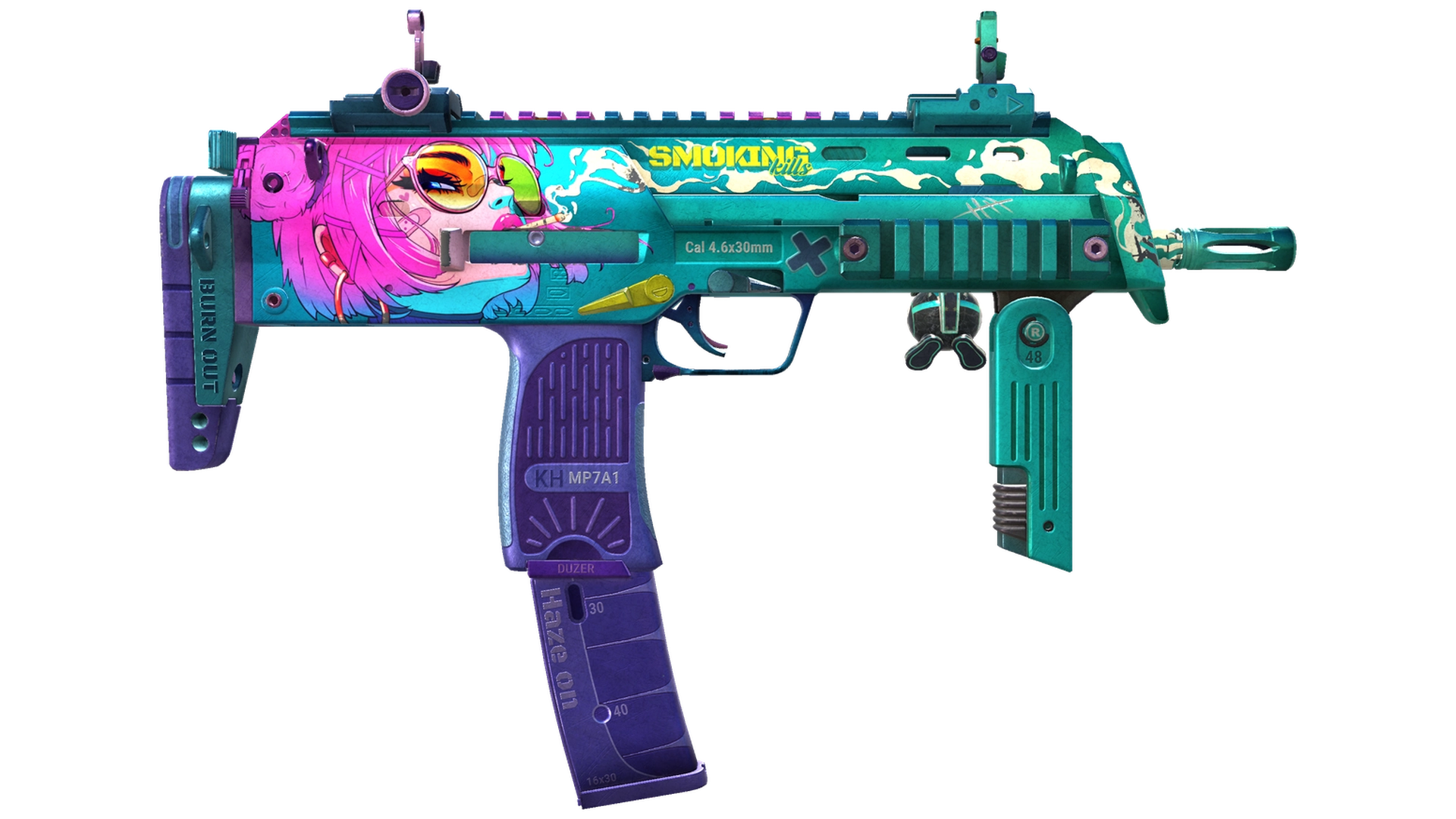 StatTrak™ MP7 | Smoking Kills (Field-Tested)