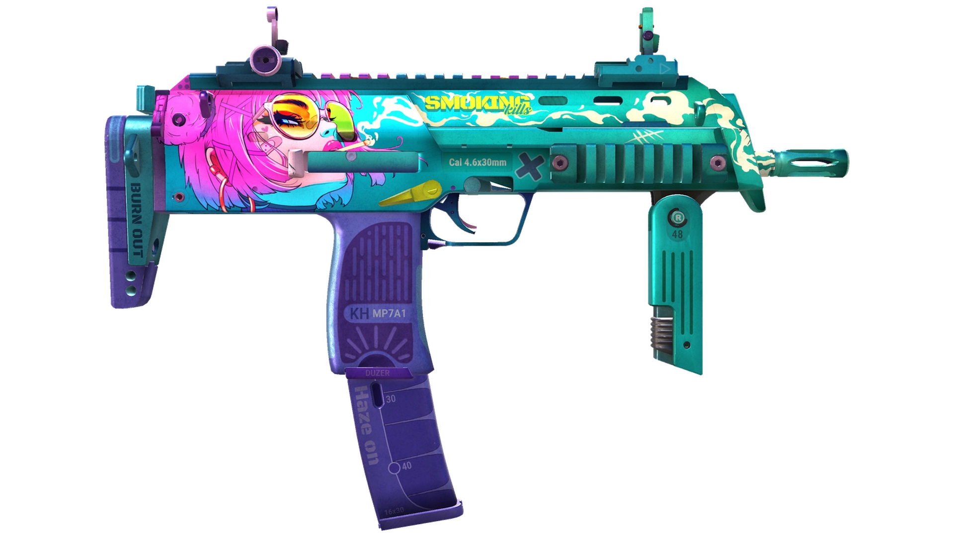 StatTrak™ MP7 | Smoking Kills (Minimal Wear)
