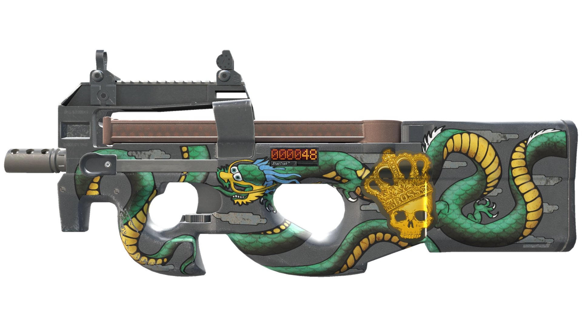 StatTrak™ P90 | Emerald Dragon (Factory New)