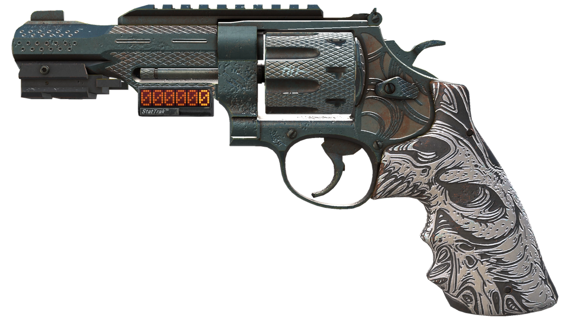 StatTrak™ R8 Revolver | Bone Forged (Field-Tested)