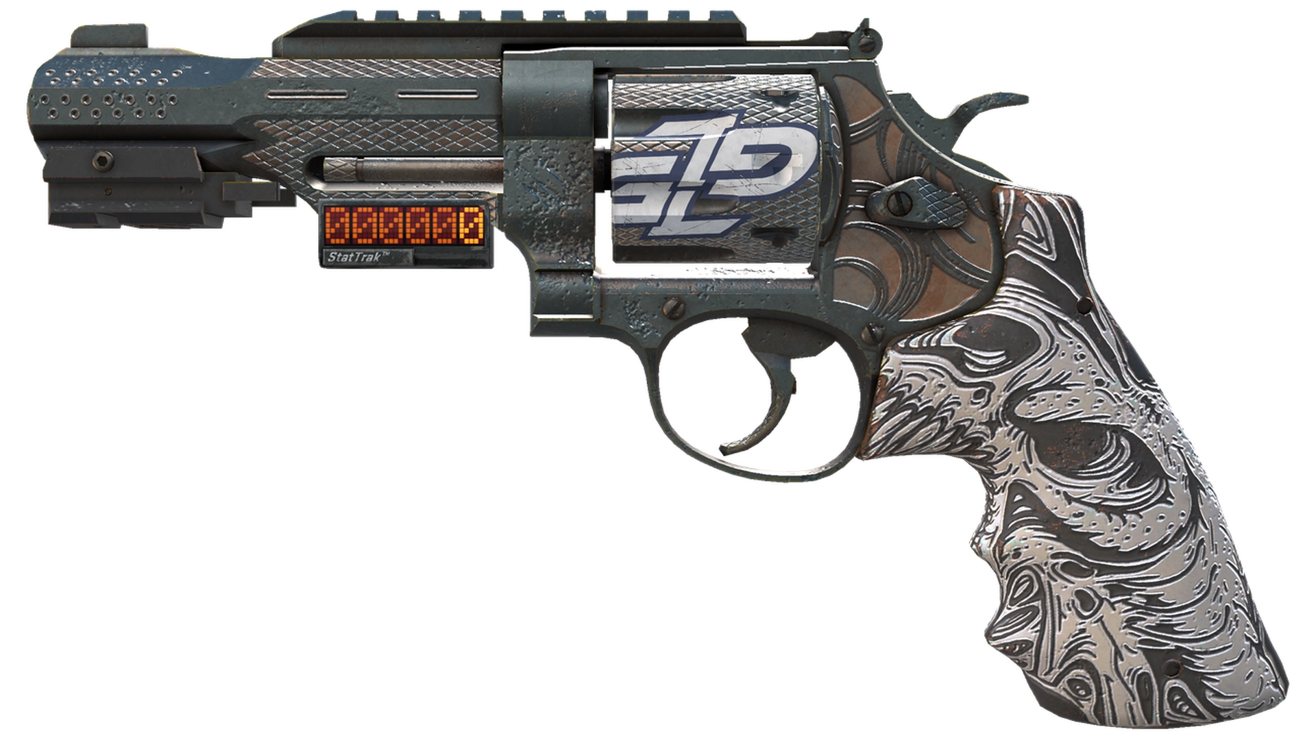 StatTrak™ R8 Revolver | Bone Forged (Minimal Wear)
