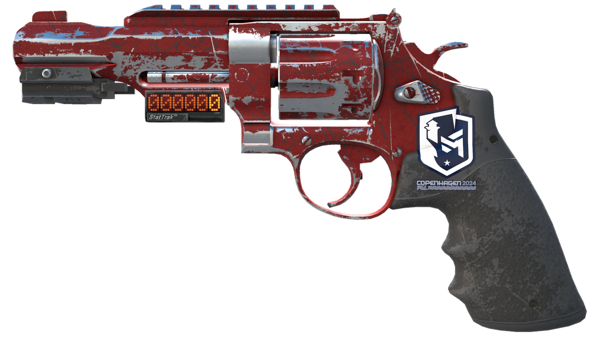 StatTrak™ R8 Revolver | Crimson Web (Battle-Scarred)