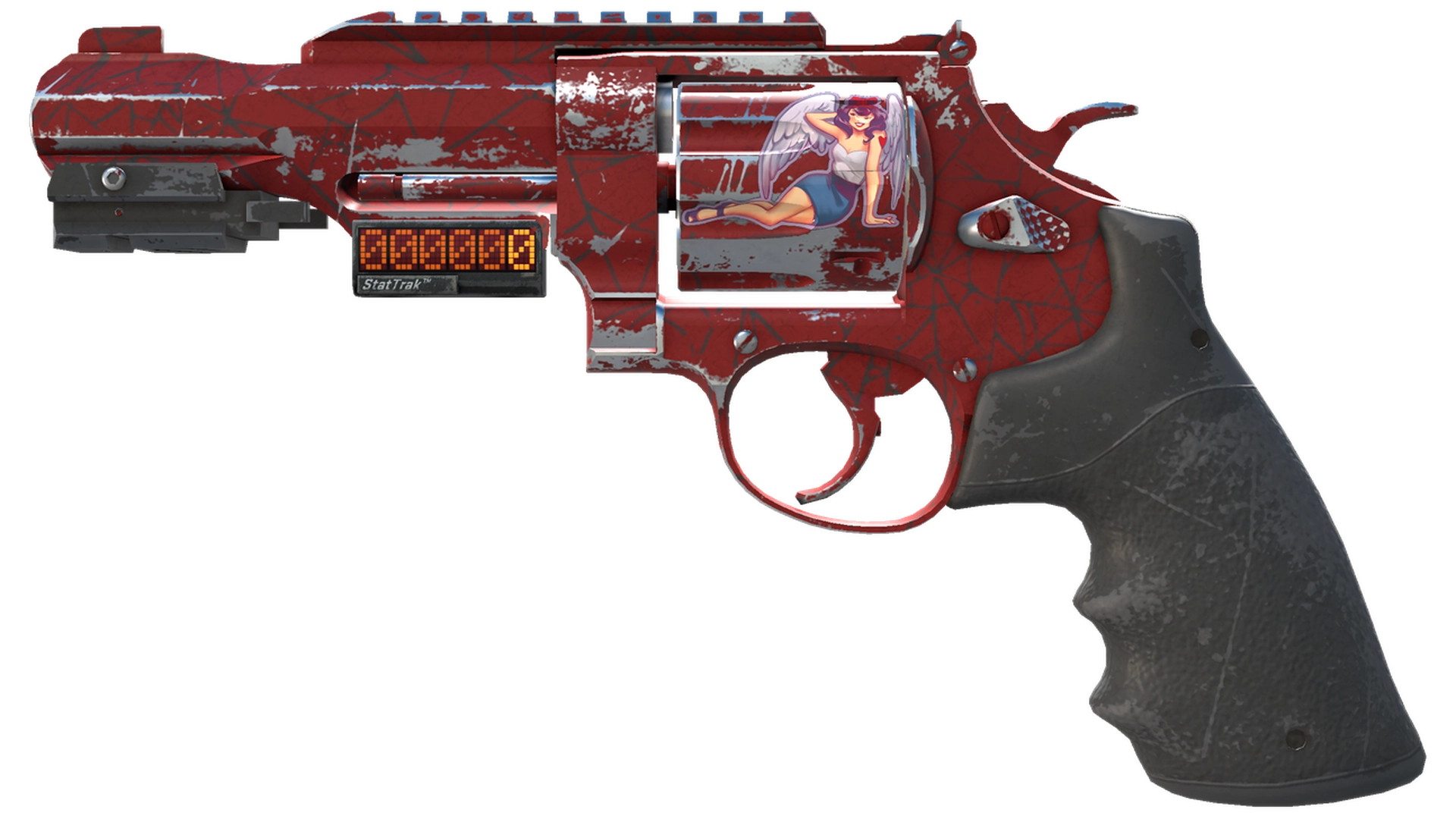StatTrak™ R8 Revolver | Crimson Web (Well-Worn)