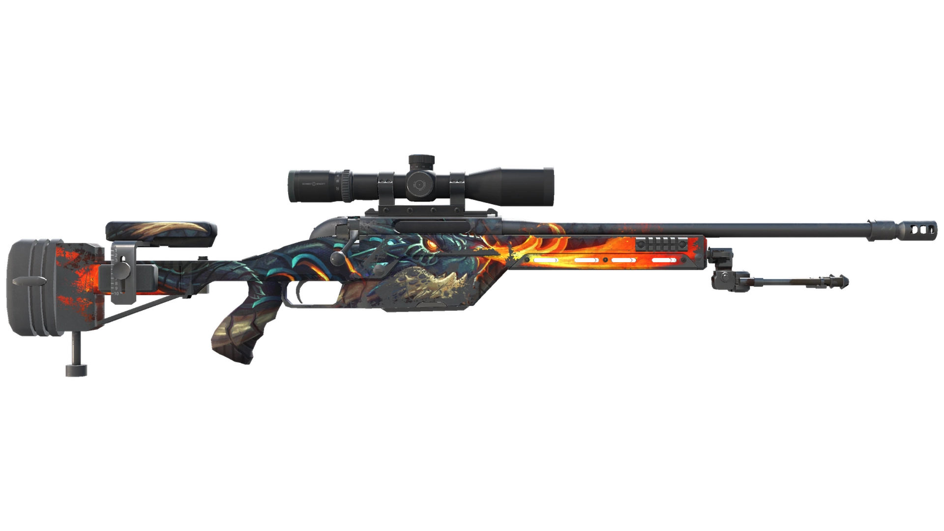 StatTrak™ SSG 08 | Dragonfire (Battle-Scarred)