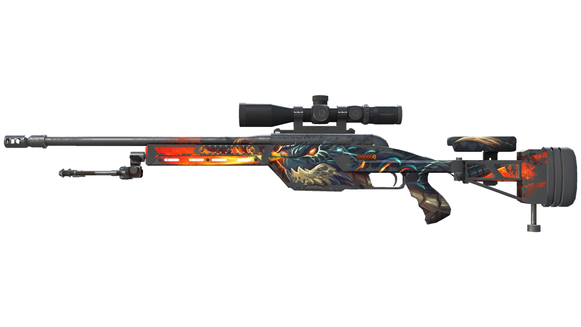 StatTrak™ SSG 08 | Dragonfire (Battle-Scarred)