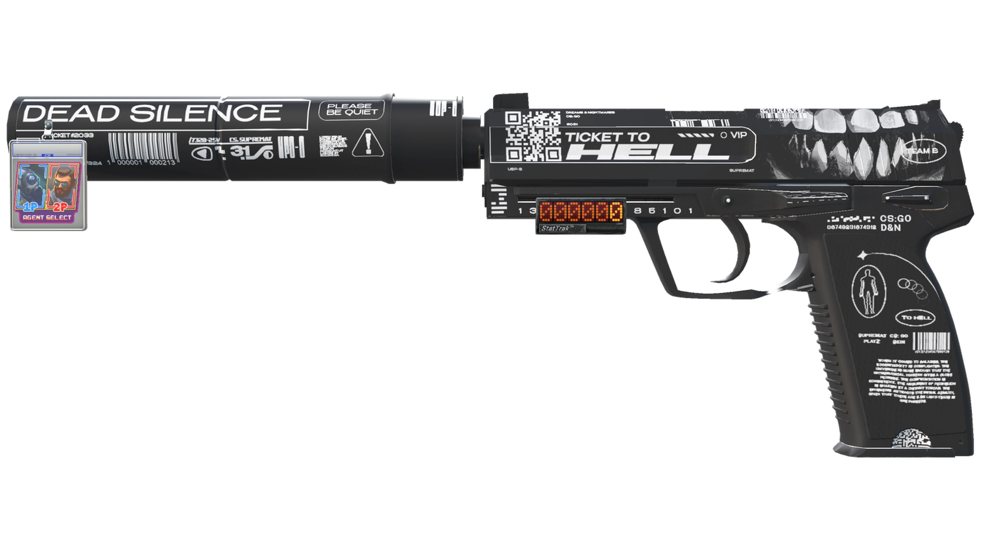 StatTrak™ USP-S | Билет в ад (Прямо с завода)