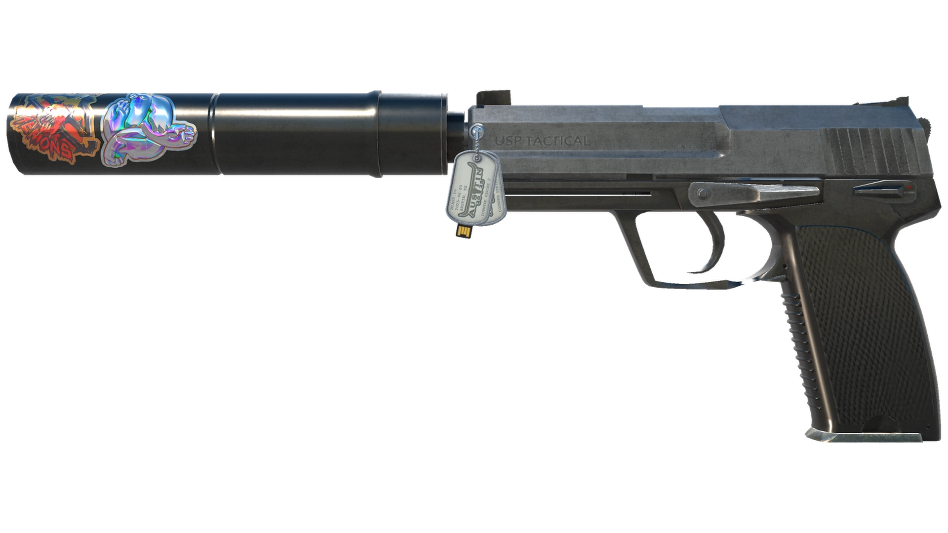 USP-S | Stainless (Battle-Scarred)