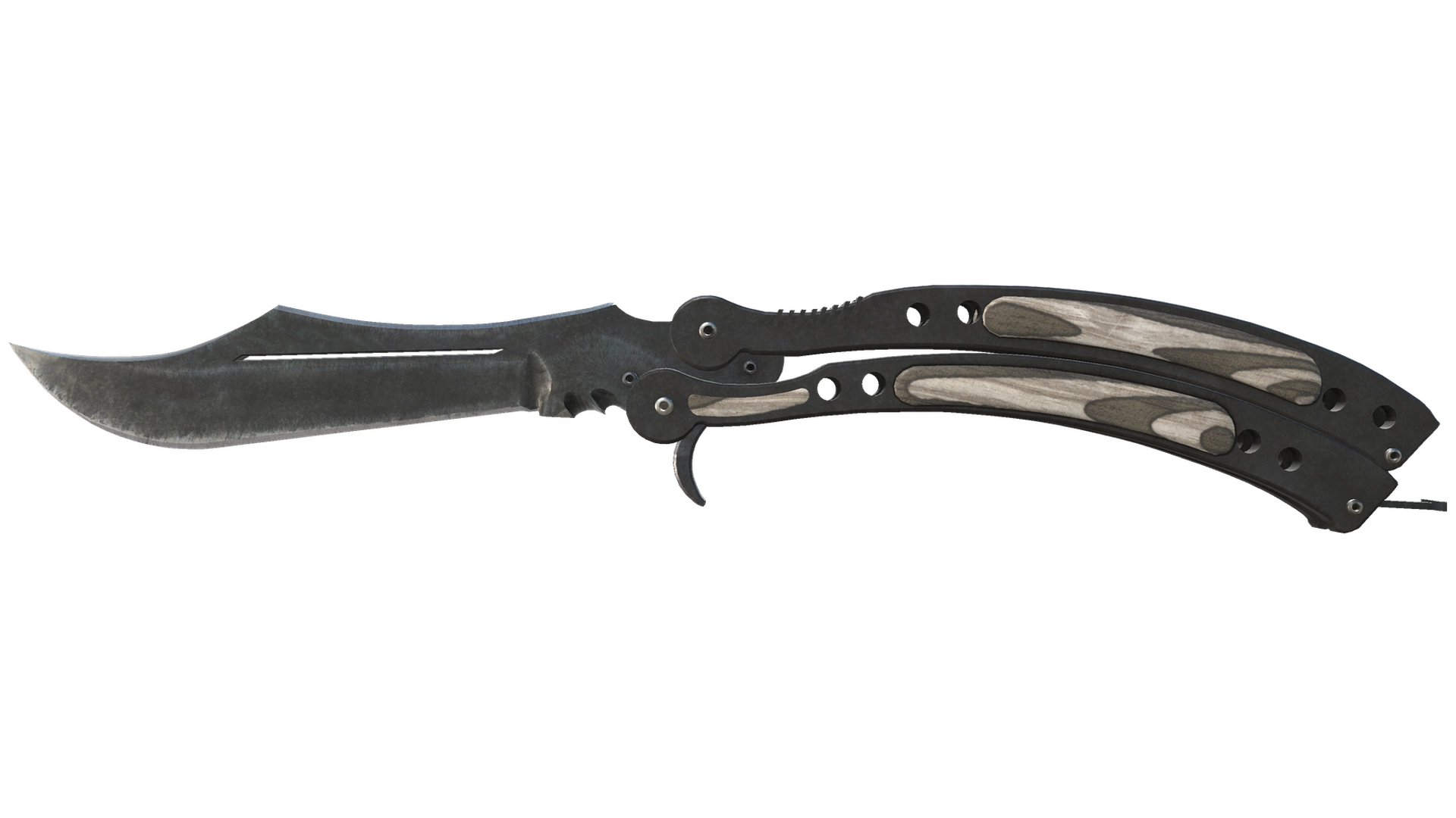 ★ Butterfly Knife | Black Laminate (Well-Worn)