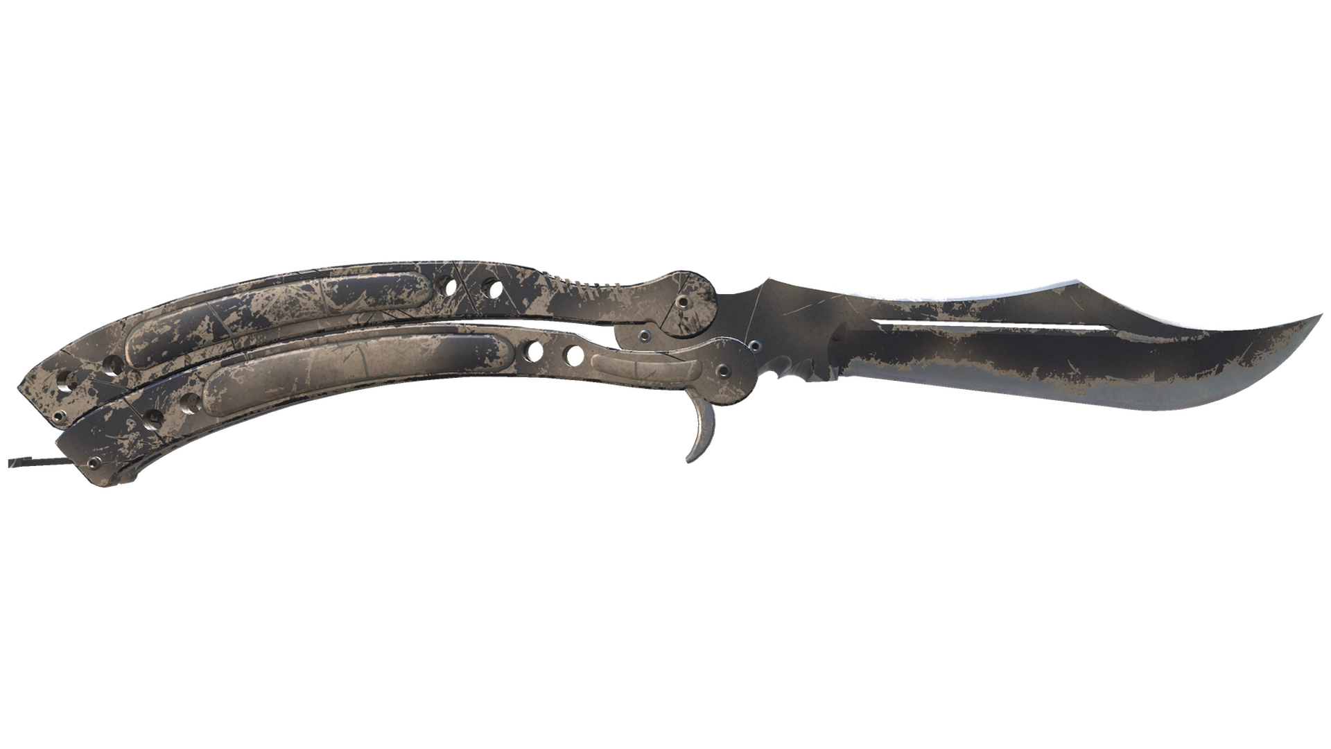★ Butterfly Knife | Scorched (Well-Worn)