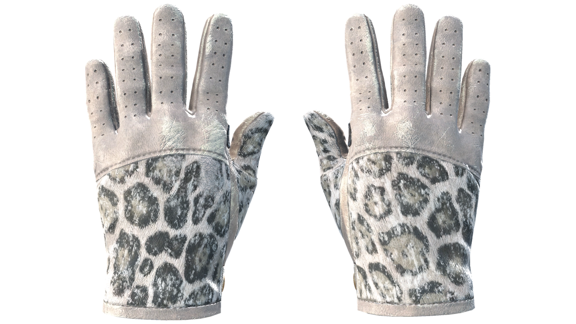 ★ Driver Gloves | Snow Leopard (Well-Worn)