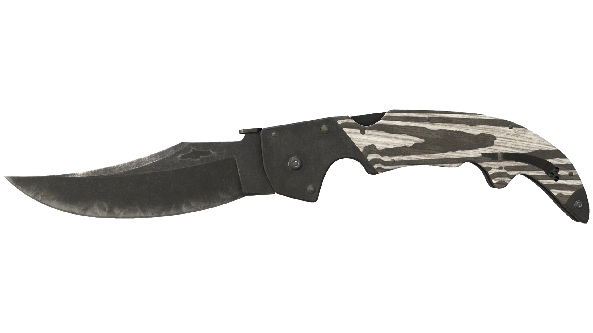 ★ Falchion Knife | Black Laminate (Well-Worn)