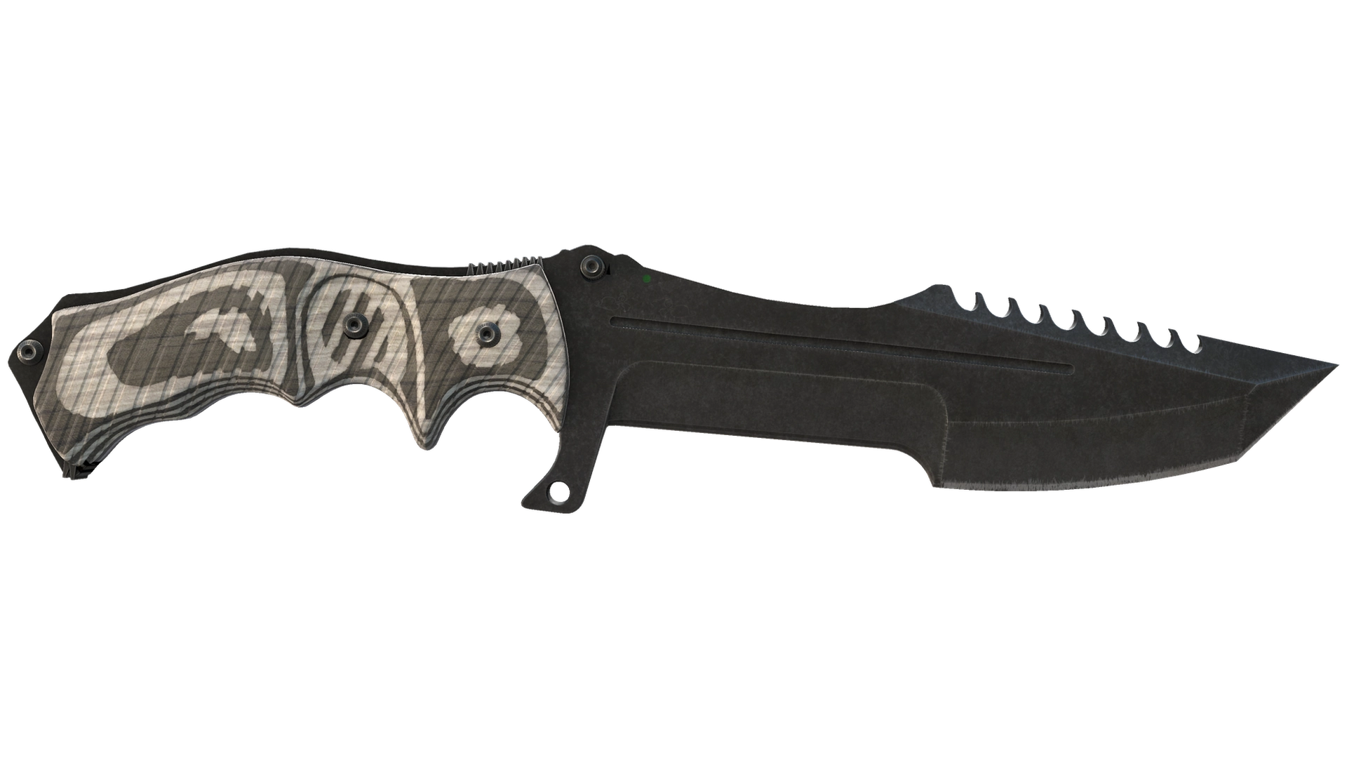 ★ Huntsman Knife | Black Laminate (Well-Worn)