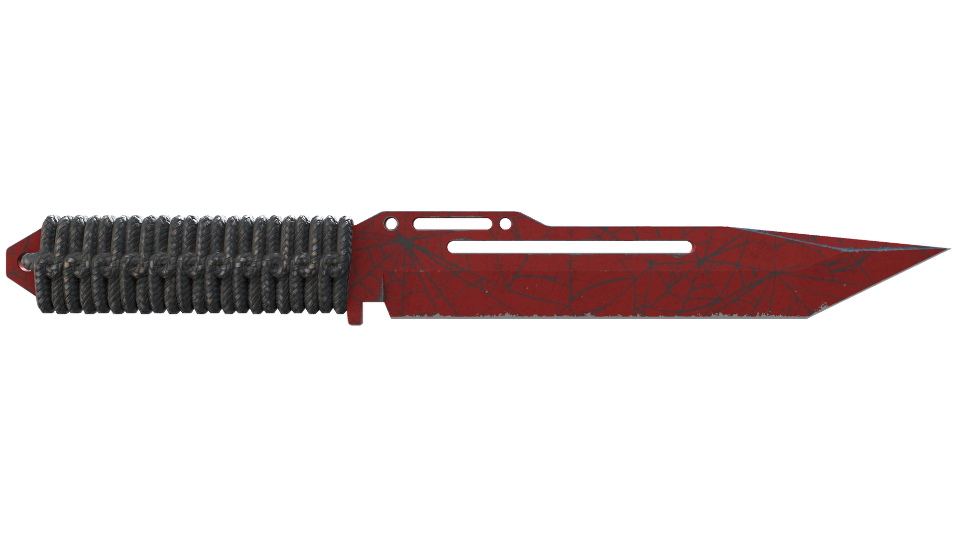 ★ Paracord Knife | Crimson Web (Well-Worn)