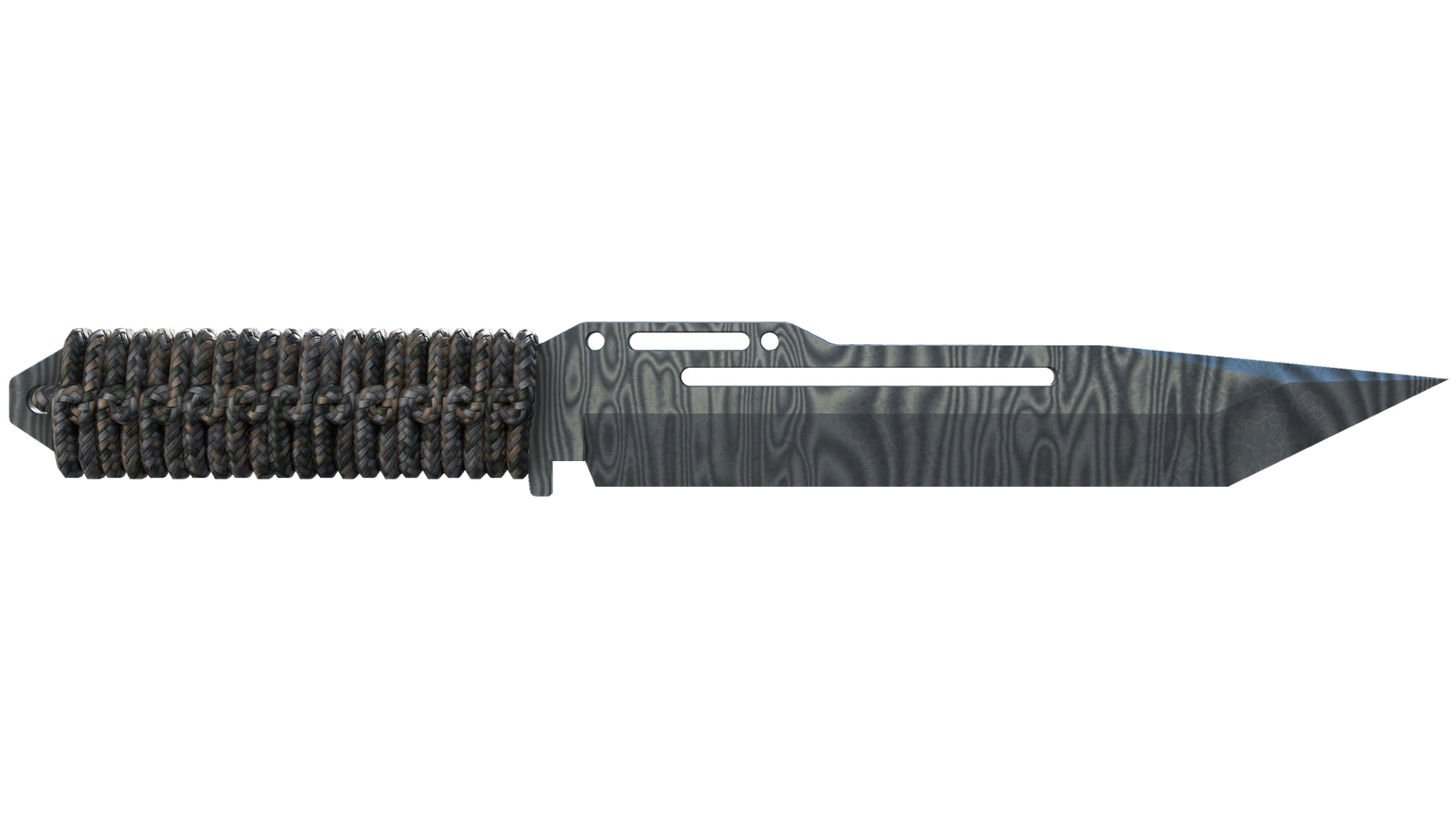 ★ Paracord Knife | Damascus Steel (Well-Worn)