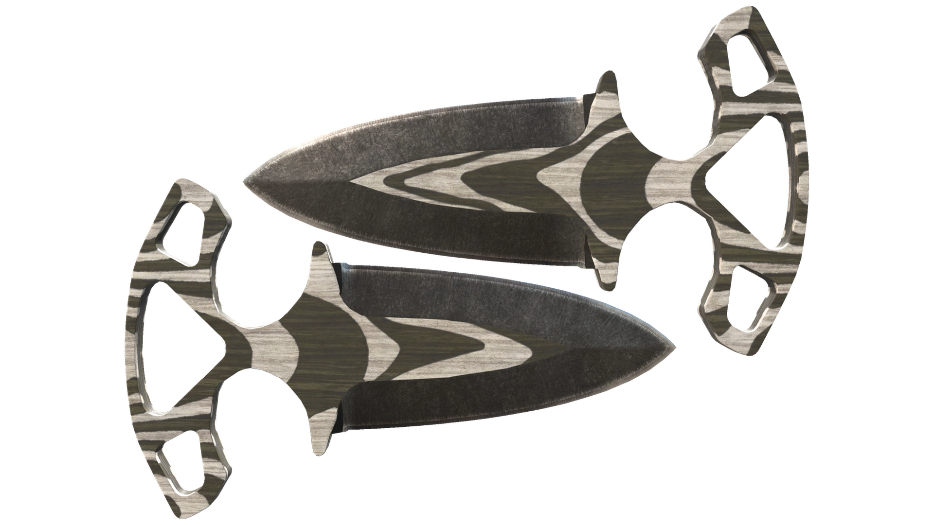 ★ Shadow Daggers | Black Laminate (Battle-Scarred)