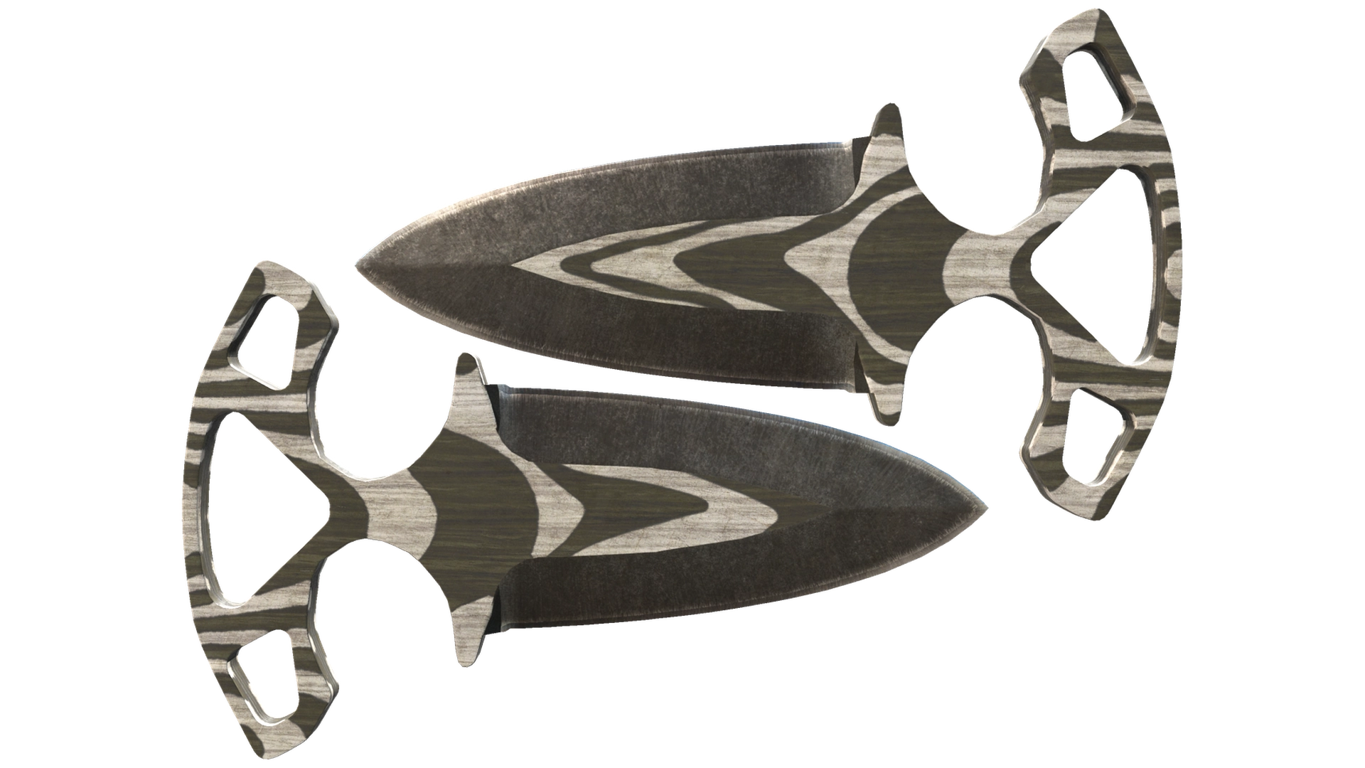★ Shadow Daggers | Black Laminate (Battle-Scarred)