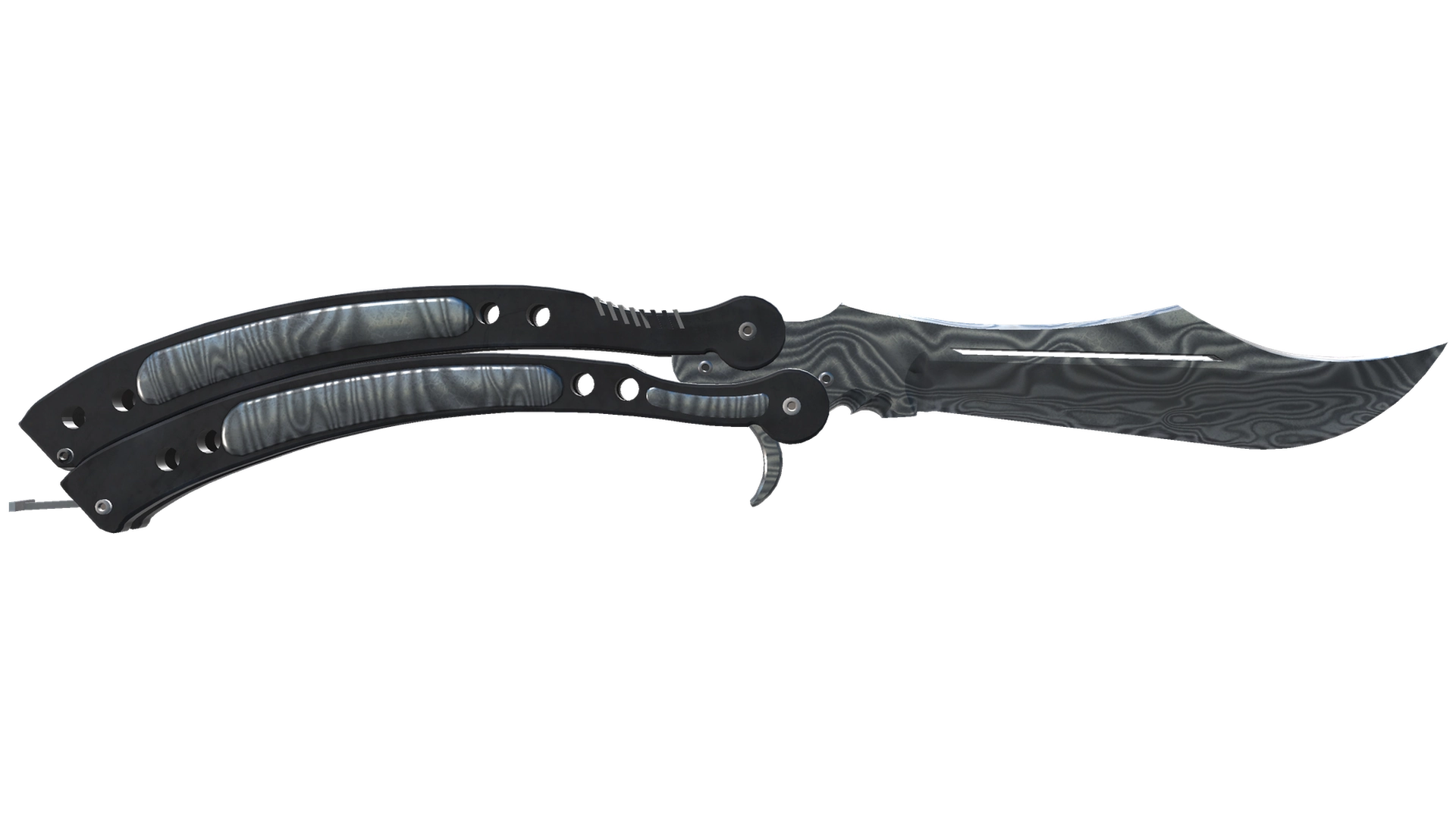 ★ StatTrak™ Butterfly Knife | Damascus Steel (Well-Worn)