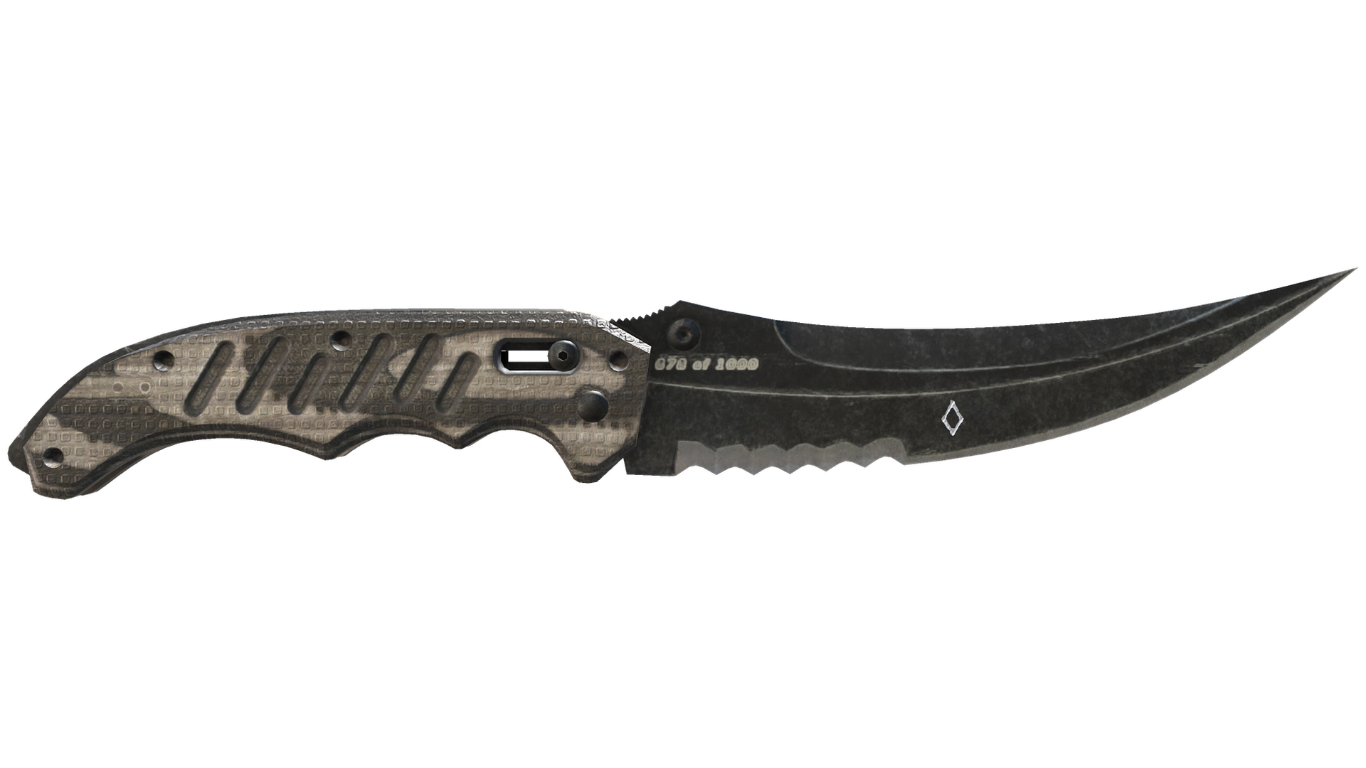 ★ StatTrak™ Flip Knife | Black Laminate (Well-Worn)
