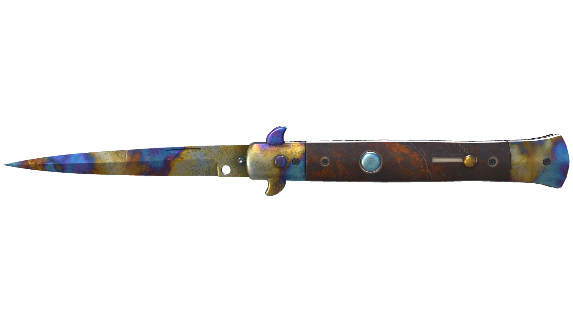 ★ Stiletto Knife | Case Hardened (Well-Worn)