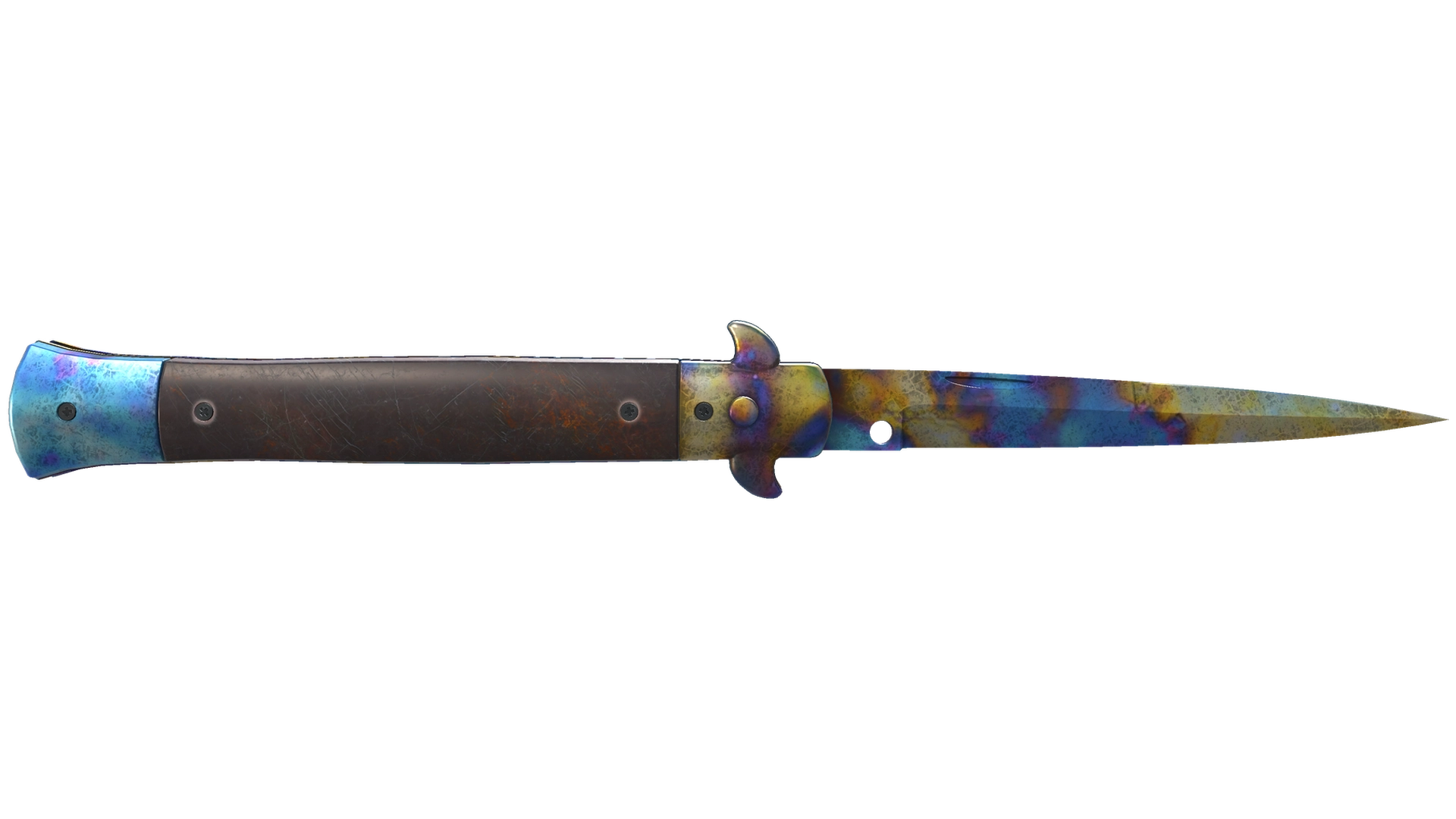 ★ Stiletto Knife | Case Hardened (Well-Worn)