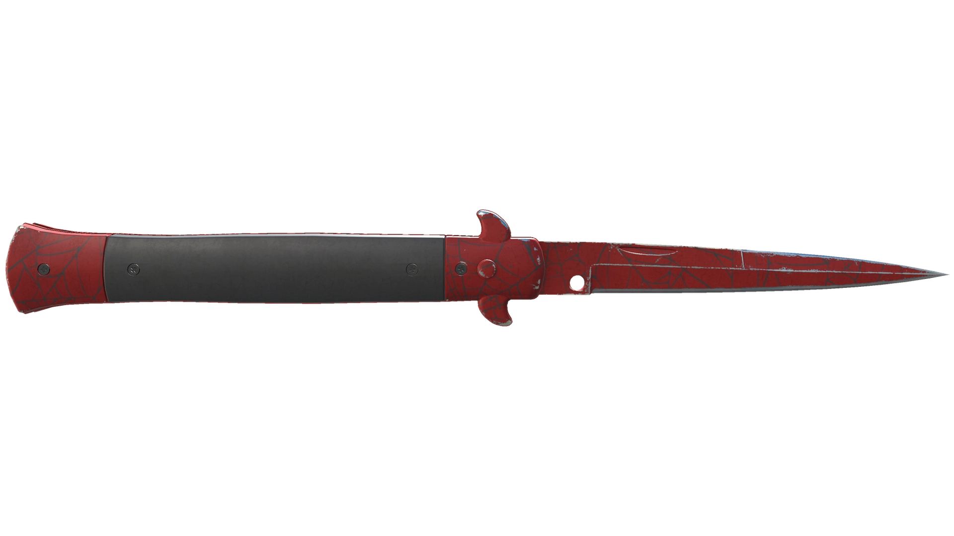 ★ Stiletto Knife | Crimson Web (Well-Worn)